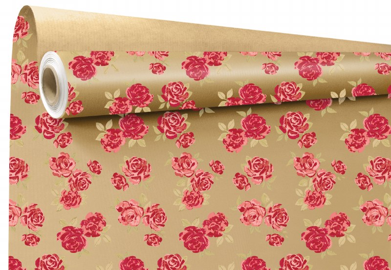 Picture of Kraft Paper Elsa Nat/ Red 79cm x 40m